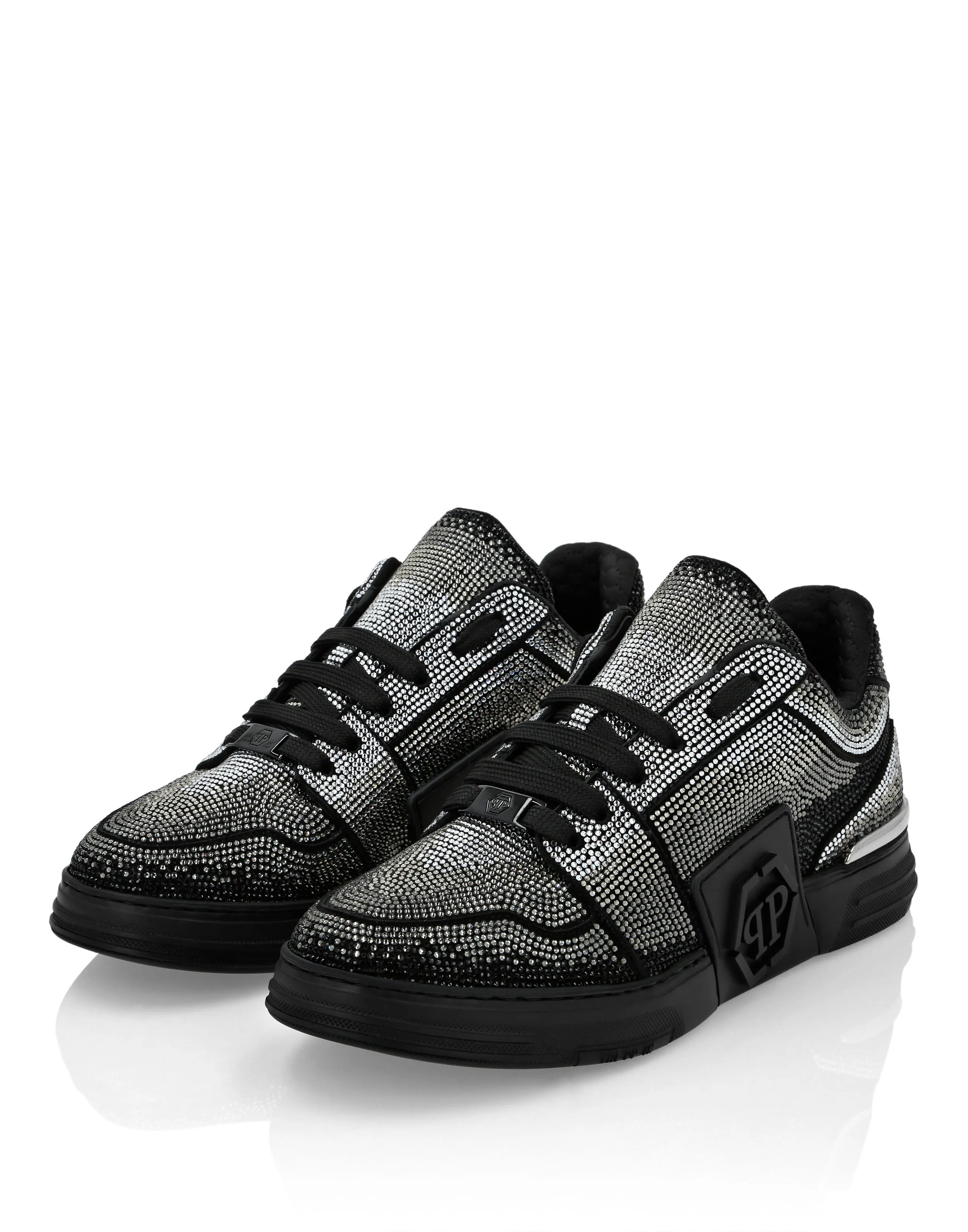 Suede Lo-Top Sneakers Strass Hexagon