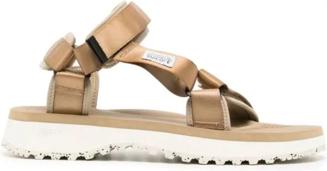 Suicoke Depa-2TRab logo-patch sandals Brown
