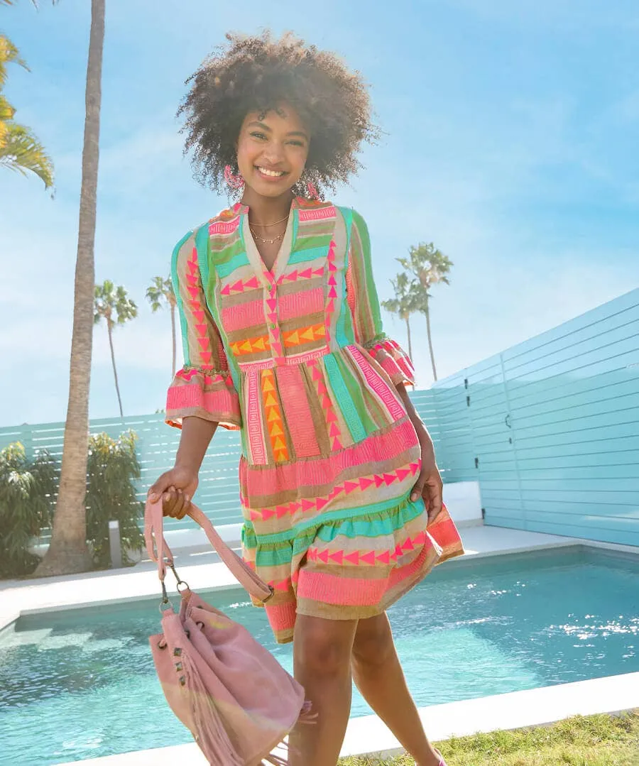 Summer Is Here Jacquard Tunic Dress