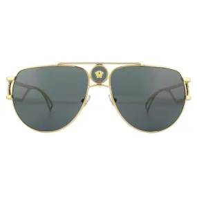 Sunglasses | Aviator Gold Grey Sunglasses | Versace