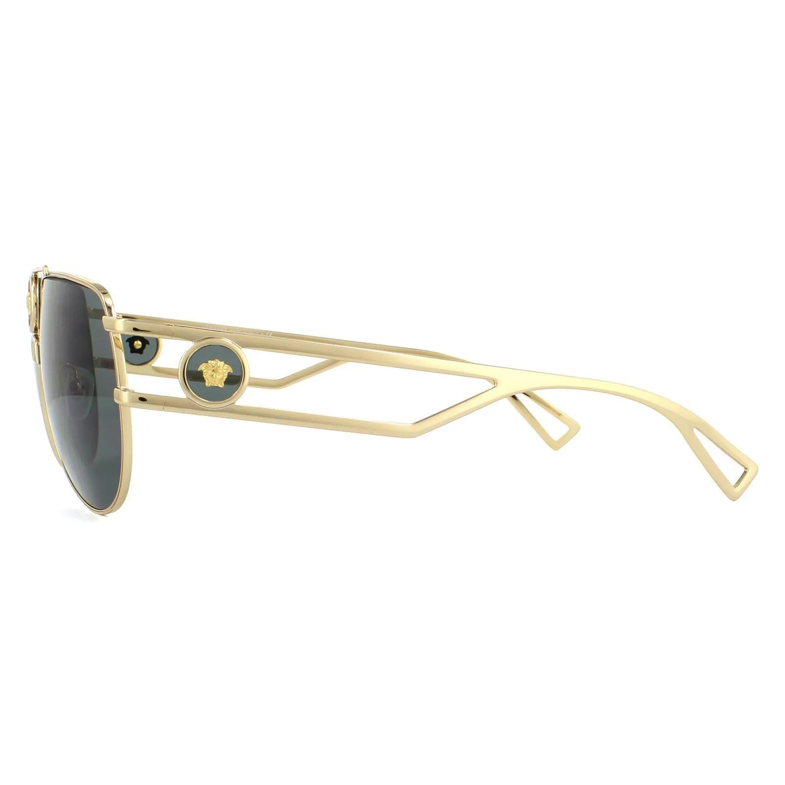 Sunglasses | Aviator Gold Grey Sunglasses | Versace