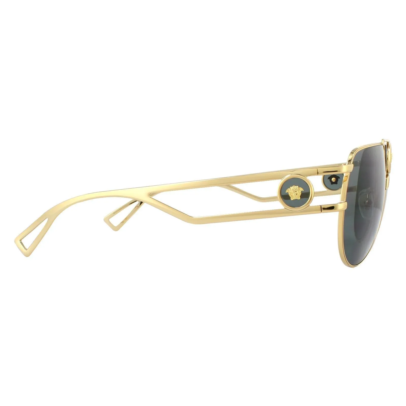 Sunglasses | Aviator Gold Grey Sunglasses | Versace