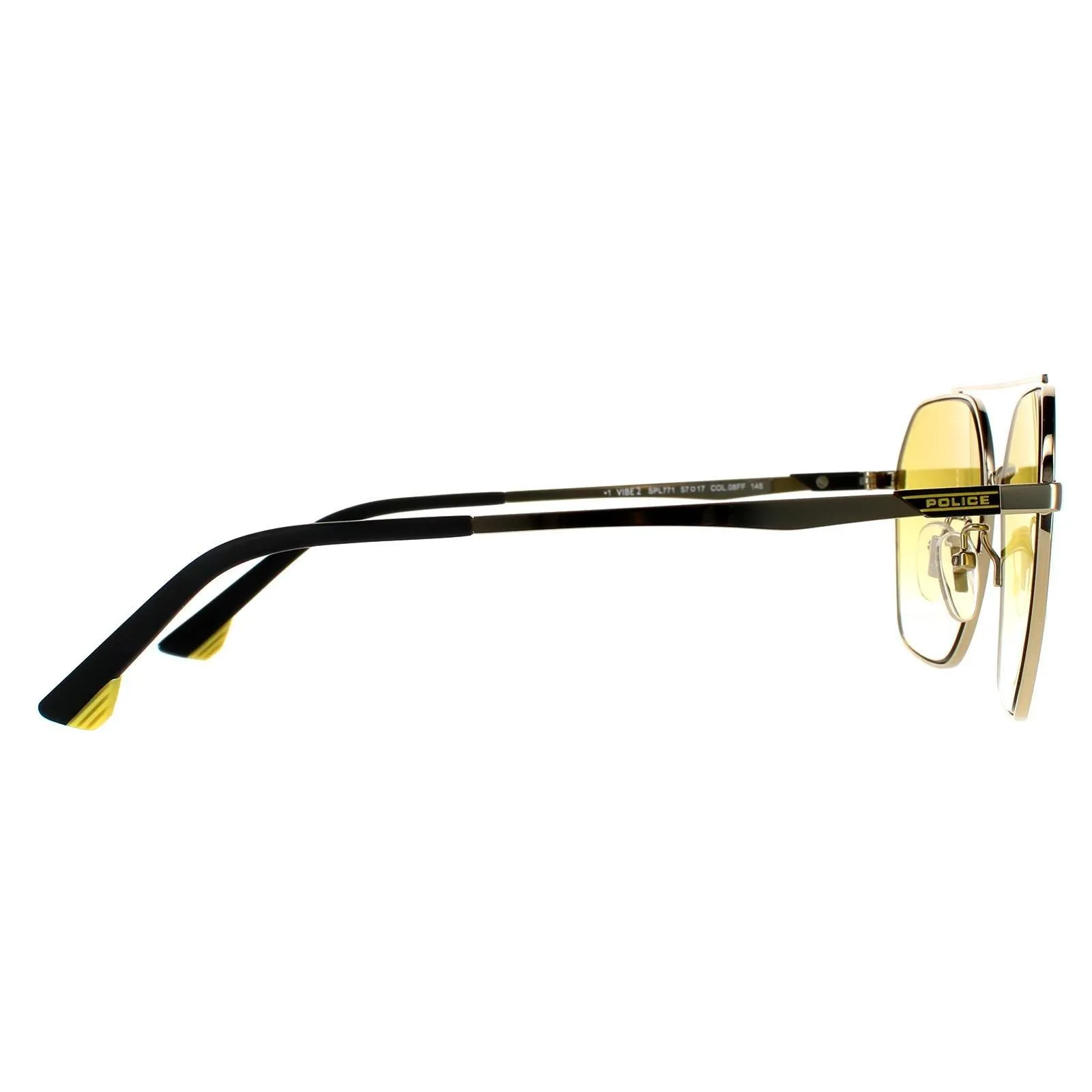 Sunglasses | Aviator Shiny Gold Yellow Gradient Sunglasses | Police