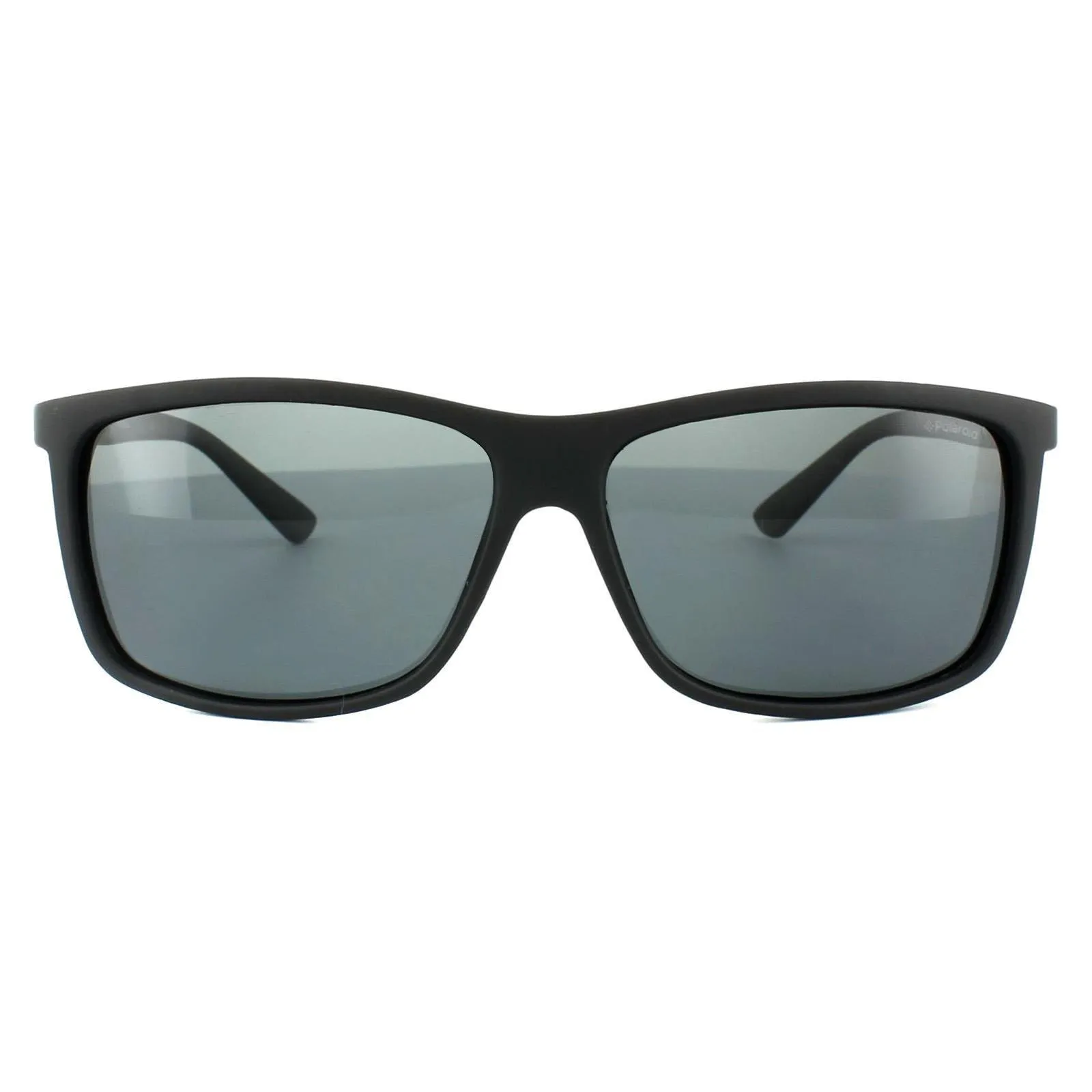 Sunglasses | Rectangle Black Grey Polarized Sunglasses | Polaroid