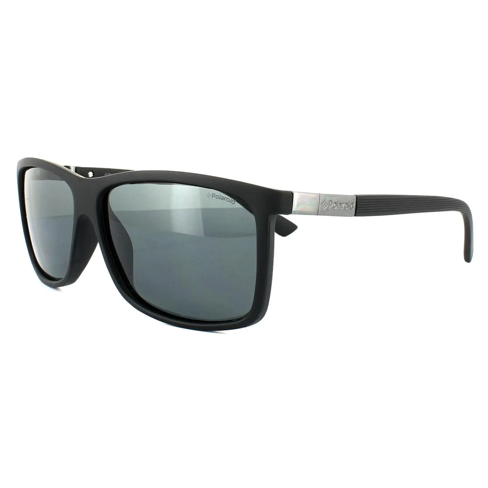 Sunglasses | Rectangle Black Grey Polarized Sunglasses | Polaroid