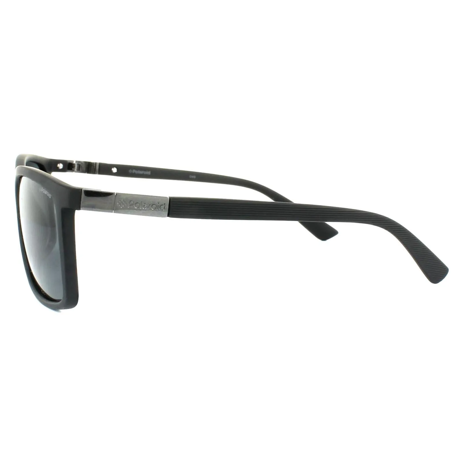 Sunglasses | Rectangle Black Grey Polarized Sunglasses | Polaroid