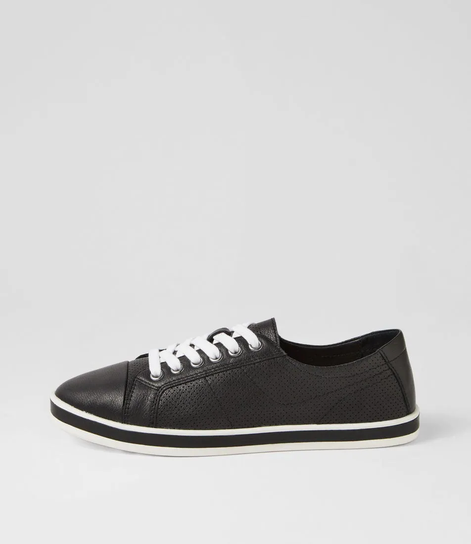 SUPERSOFT Alfii Black White Leather Sneakers