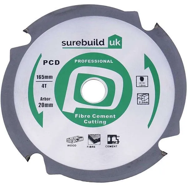 Surebuild PCD Fibre Cement Hardie Board Cutting Blade 3 Sizes | Work & Wear Direct