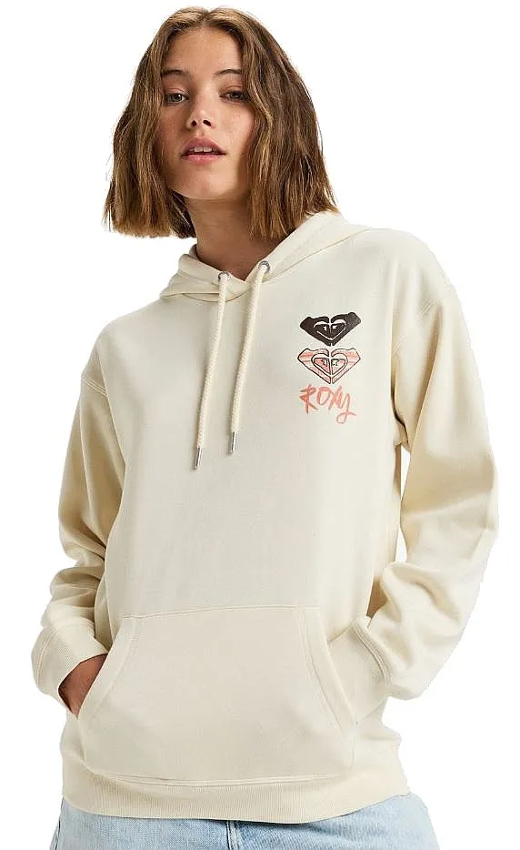 sweatshirt Roxy Surf Stoked Hoodie Brushed A - TEC0/Parchment - women´s