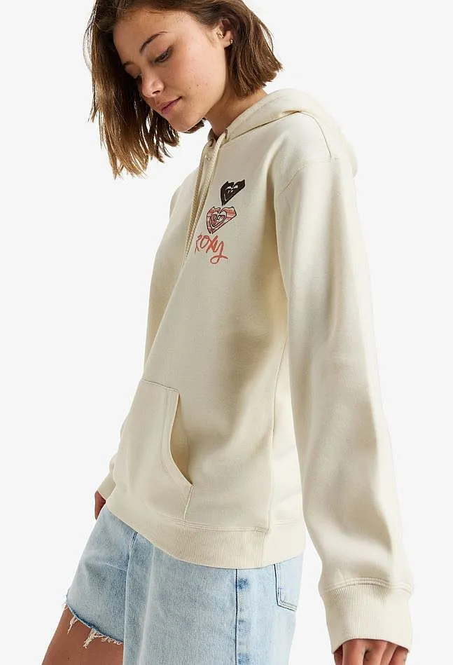 sweatshirt Roxy Surf Stoked Hoodie Brushed A - TEC0/Parchment - women´s