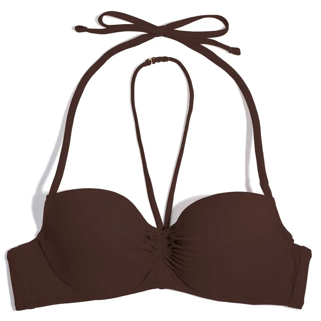 Swim Secret Halter Bikini Top  | Espresso