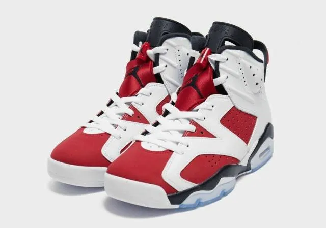 Sz 8/13 - 2021 nike air jordan 6 vi retro carmine white black