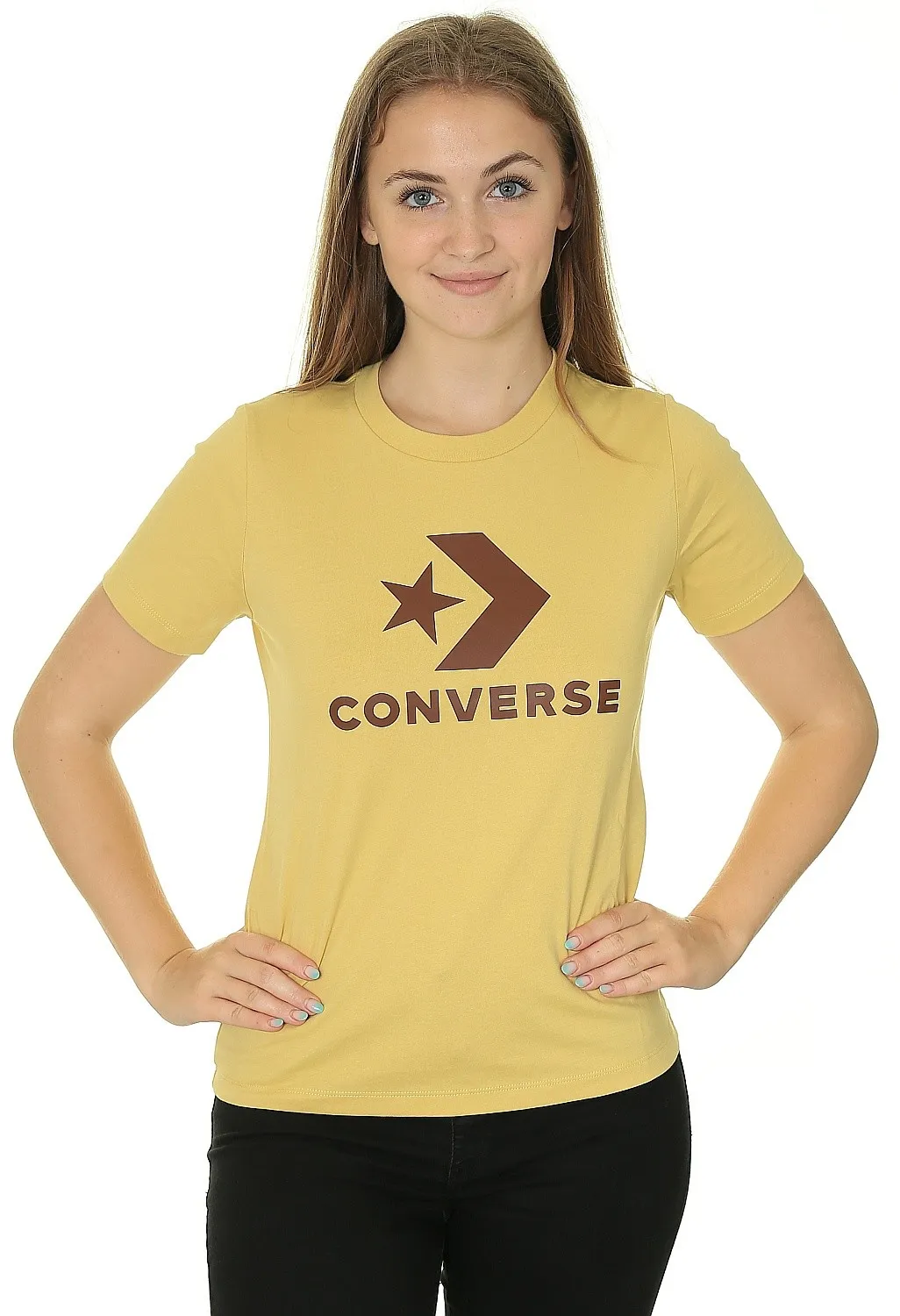 T-Shirt Converse Boosted Star Chevron/10018569 - A35/Saturn Gold - women´s