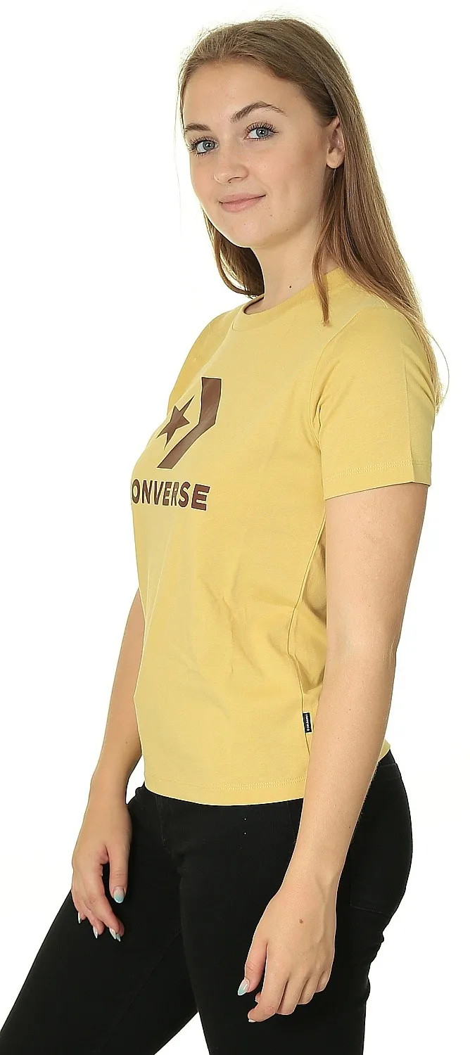 T-Shirt Converse Boosted Star Chevron/10018569 - A35/Saturn Gold - women´s