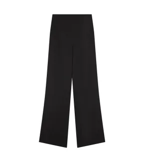 Talia Straight Leg Wool Pants in Black