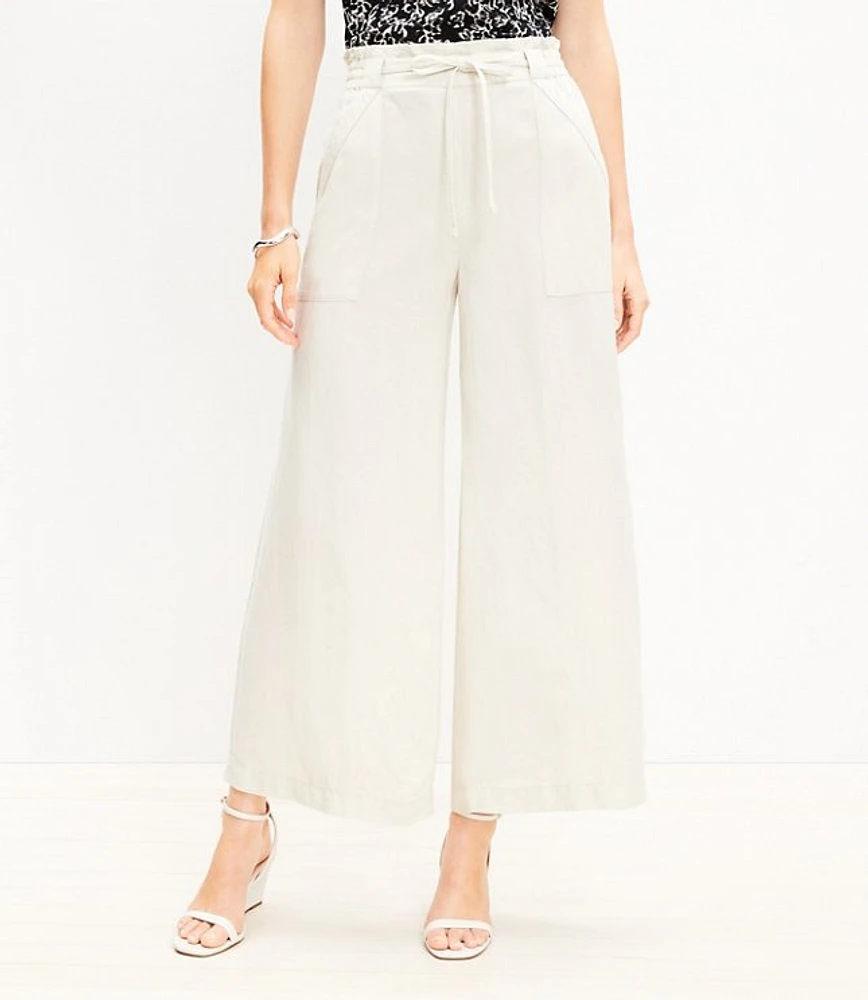 Tall Breezy Wide Leg Pants Linen Blend