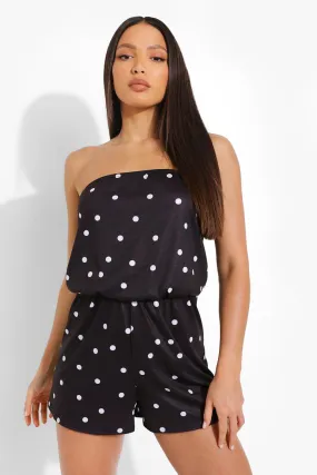 Tall Polka Dot Bandeau Romper