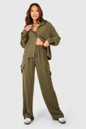 Tall Woven Cargo Pocket Elasticated Waistband Pants