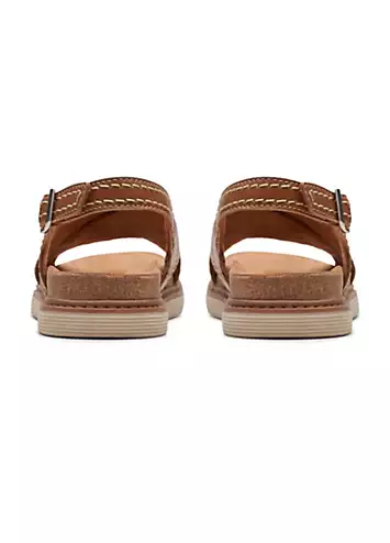 Tan Leather Arwell Sling Sandals by Clarks | Look Again