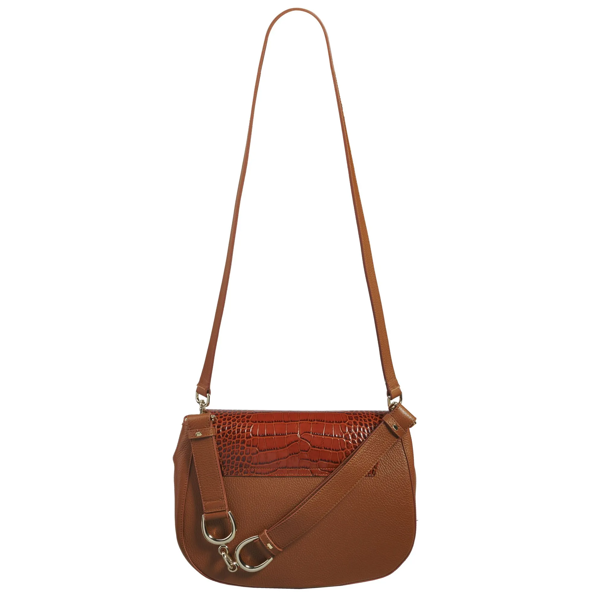 Tan Leather Saddle Bag
