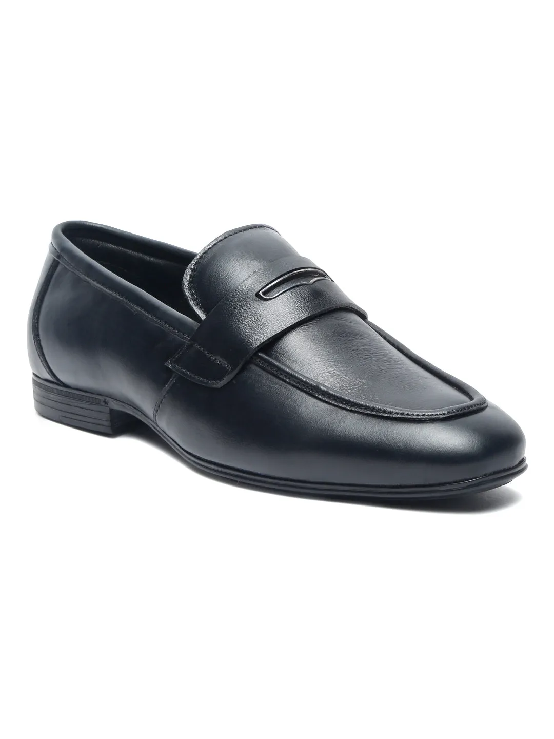 Teakwood Leather Men Black Solid Leather Formal Slip-On