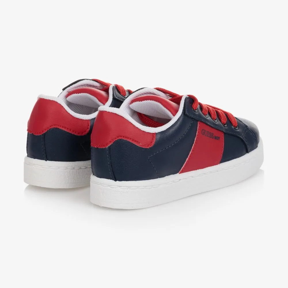 Teen Boys Blue Logo Trainers