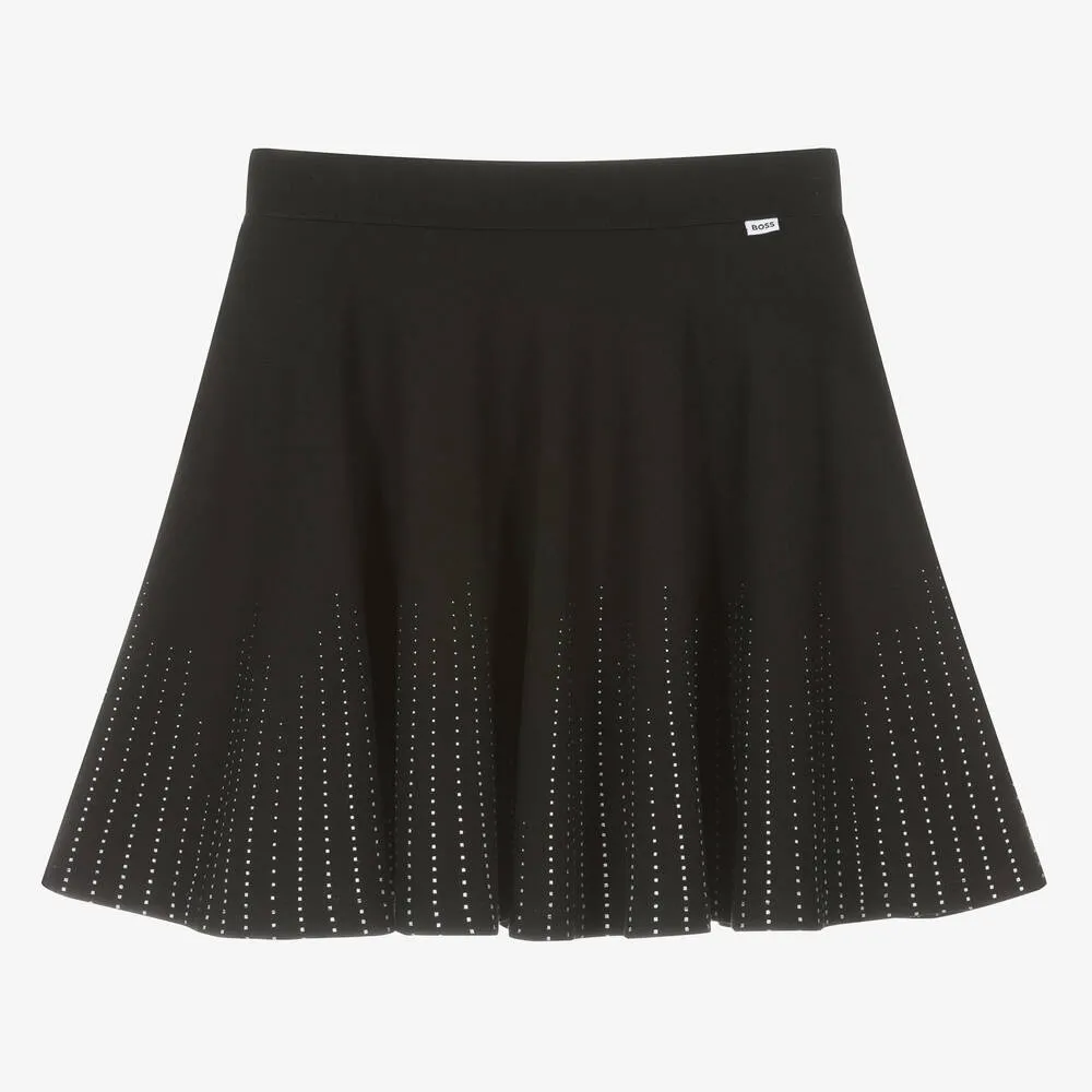 Teen Girls Black Skater Skirt