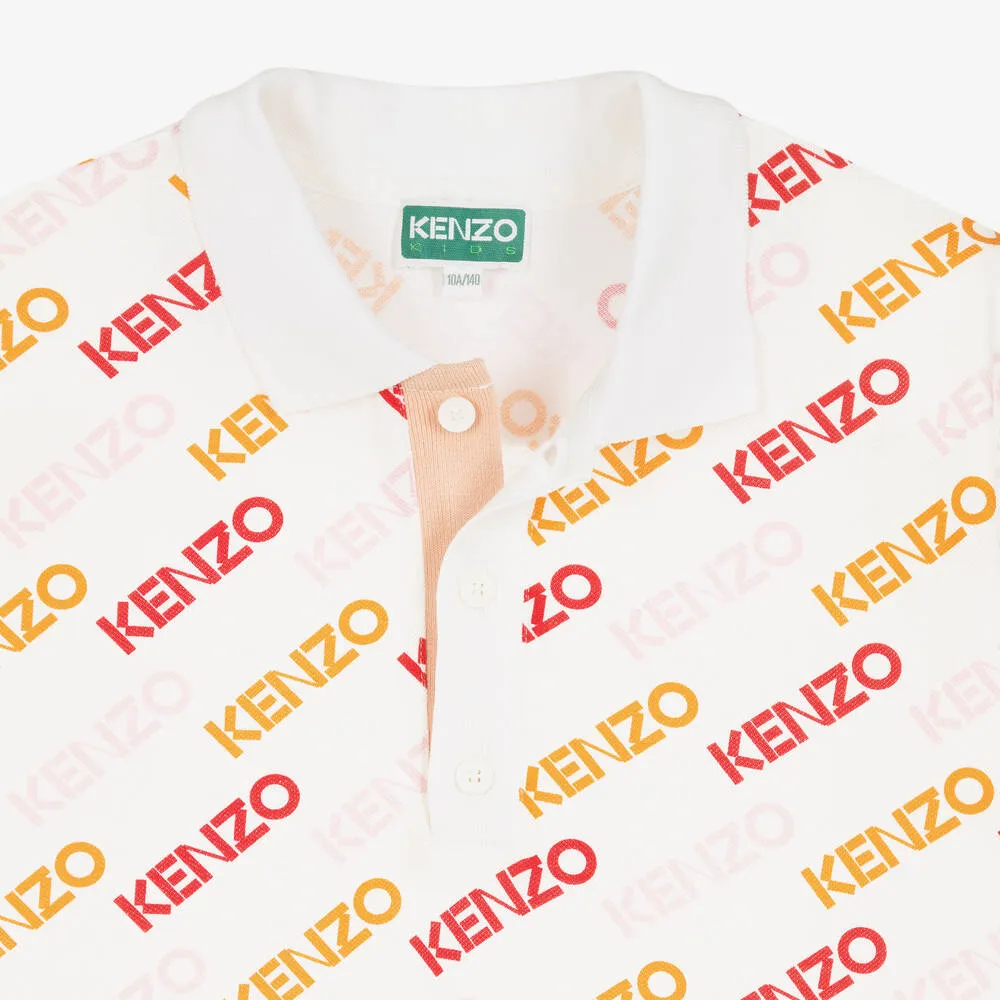 Teen Girls White Logo Polo Dress