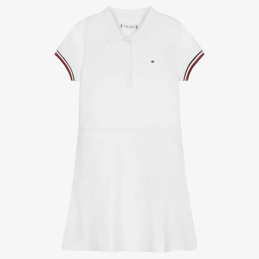 Teen Girls White Polo Dress