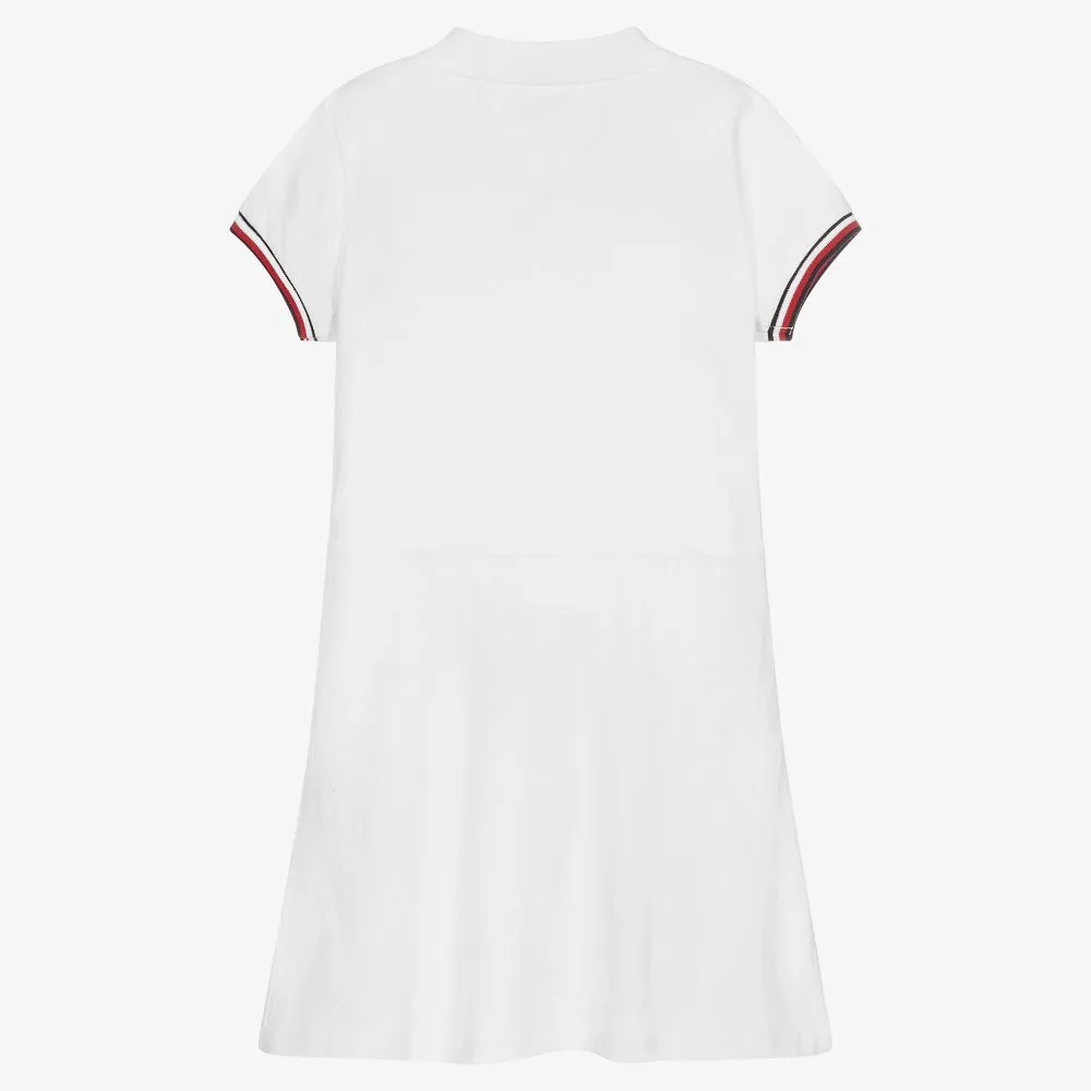 Teen Girls White Polo Dress