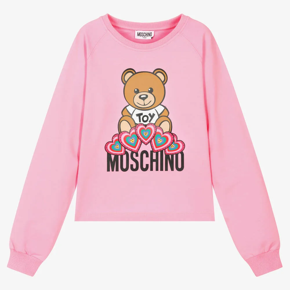 Teen Pink Teddy Sweatshirt
