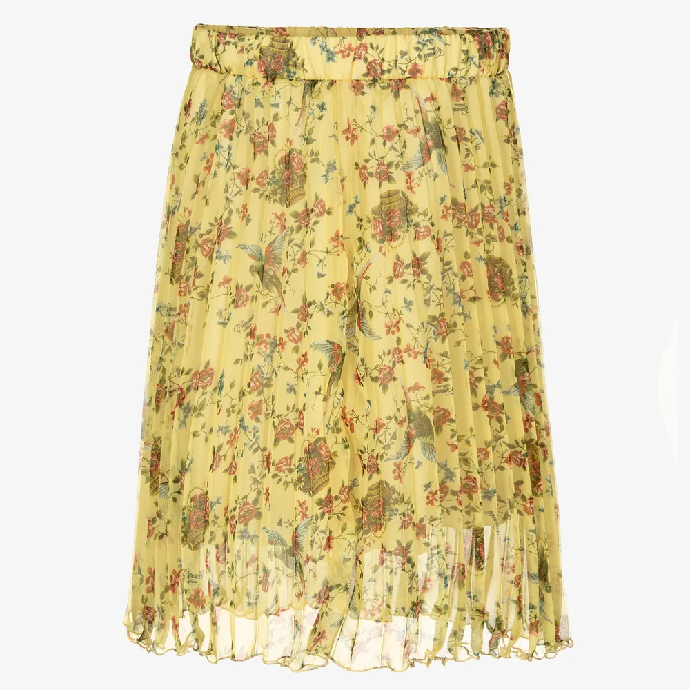 Teen Yellow Pleated Skirt 