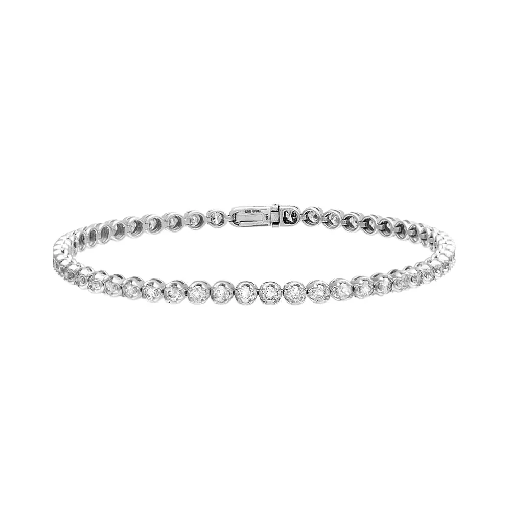 Tennis Bracelet | 3 Carat Diamond | 14K White Gold