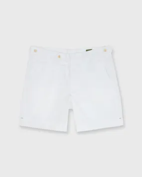 Tennis Short in White/White AP Twill