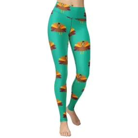 Thanksgiving Turkey Print Yoga Leggings
