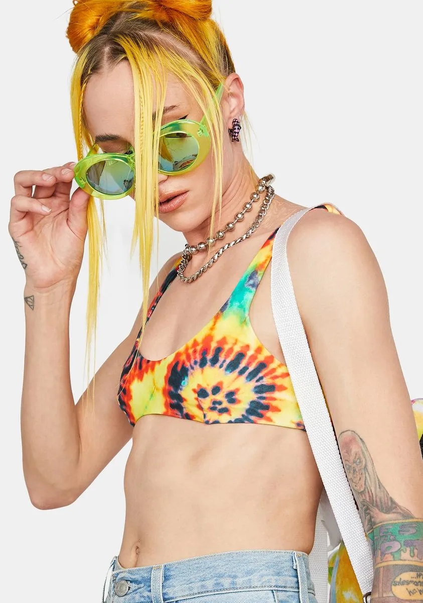 The 90s Tie Dye Bikini Top-