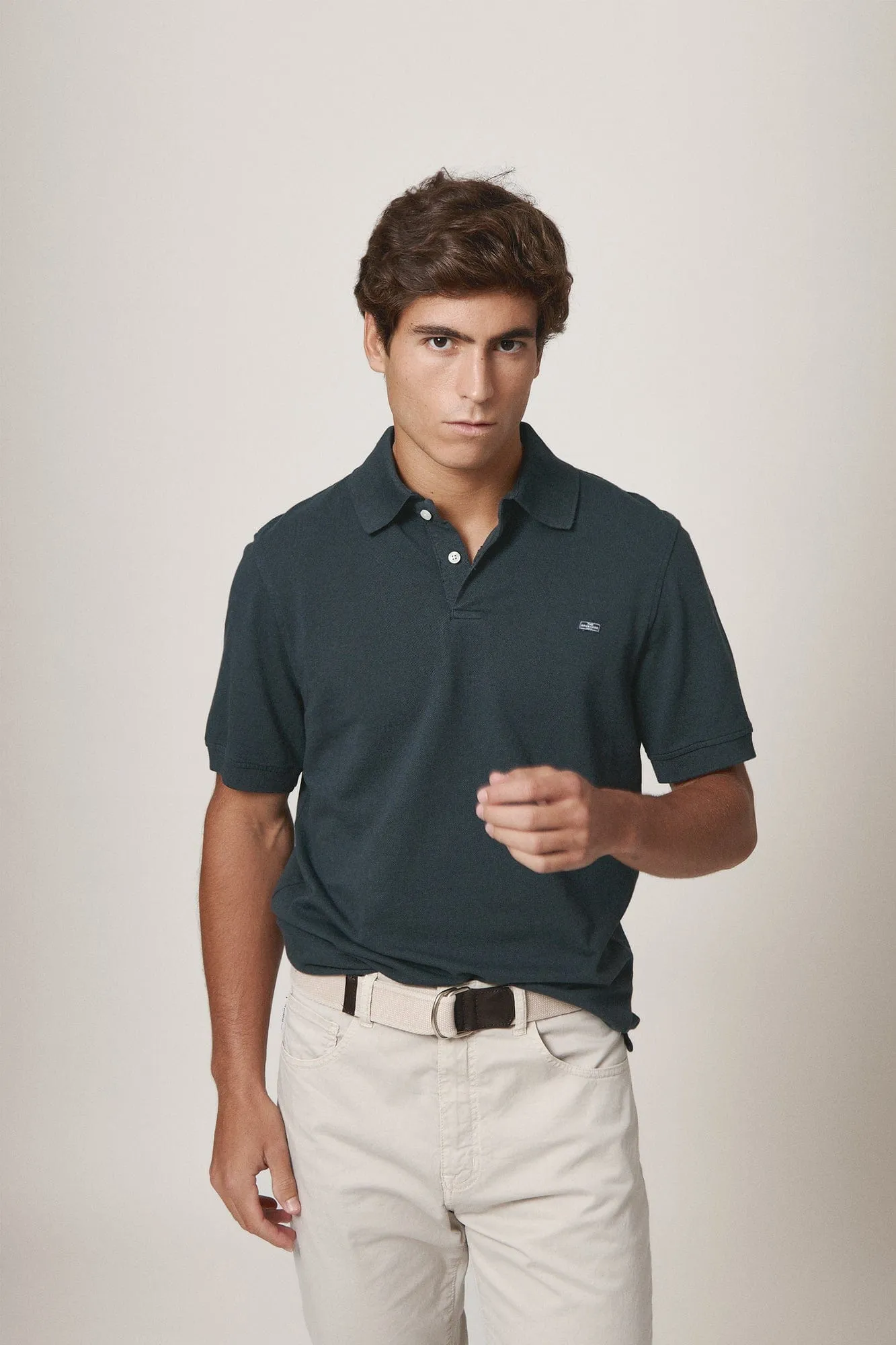 The Cotton Polo Gris Verdoso