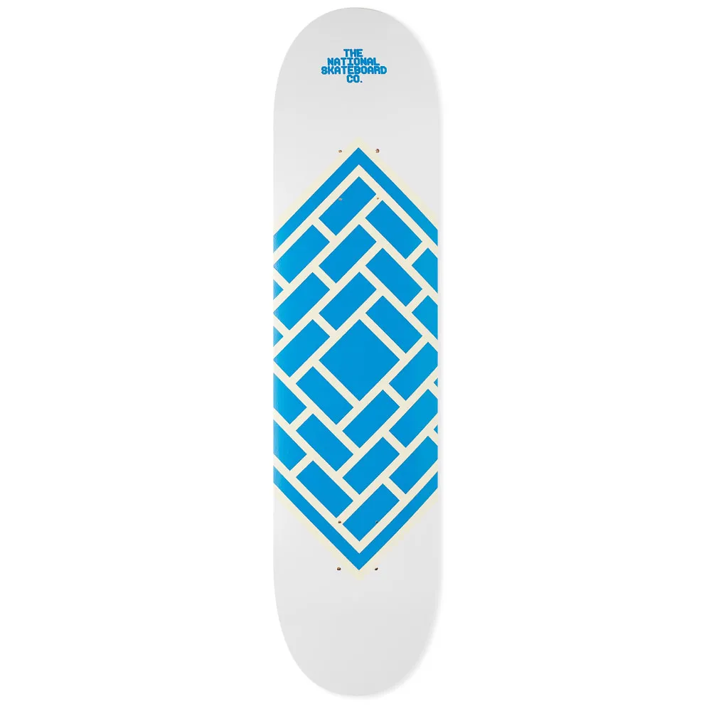 The National Skateboard Co. Classic White Logo Deck - 8