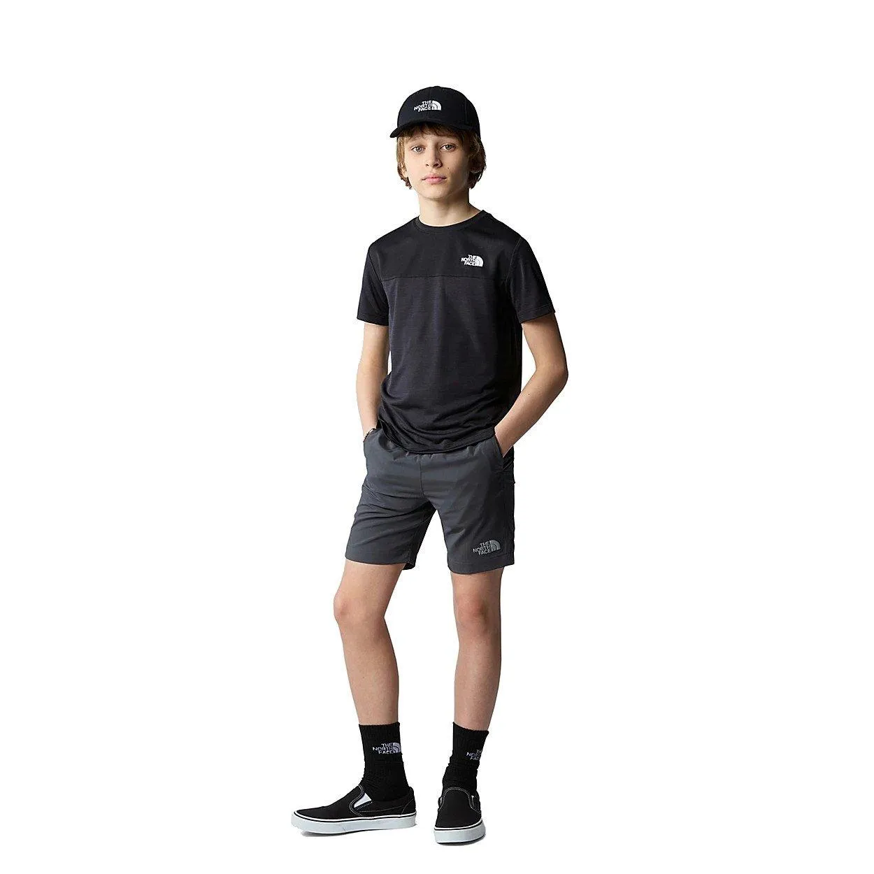 The North Face Kids' Never Stop Short-Sleeve T-Shirt - Black | George Fisher