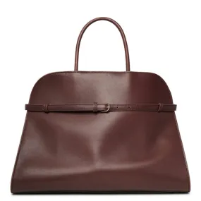 The Row Margaux belt 15 burgundy saddle bag