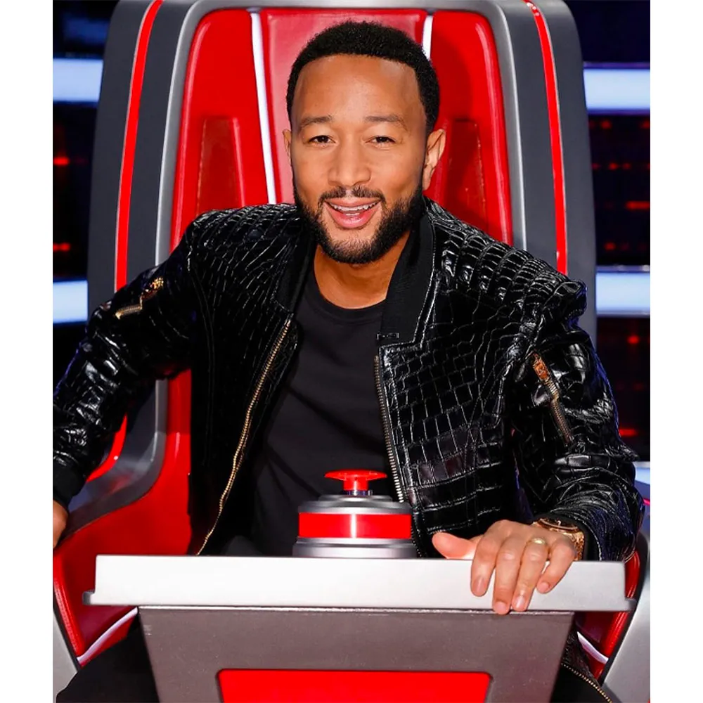 The Voice 2023 John Legend Leather Jacket