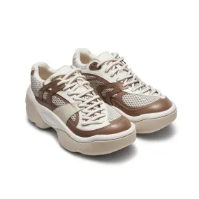 Thick Sole Stitching Sneakers in Brown-