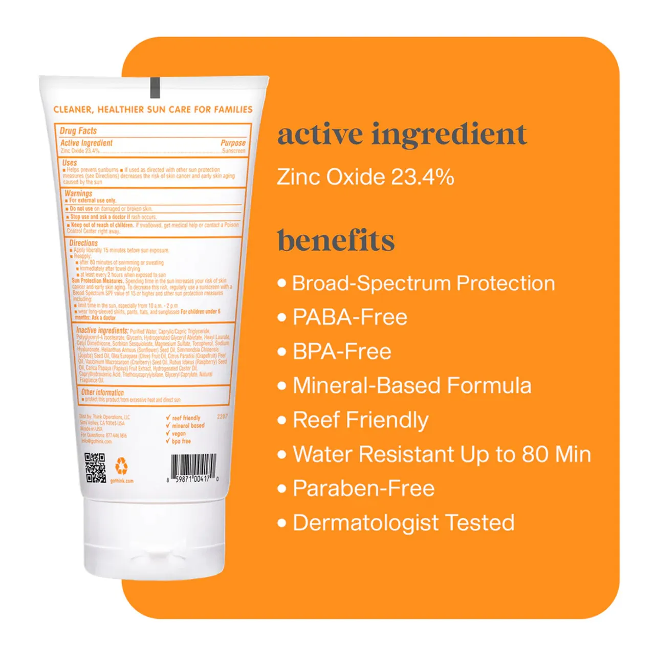 Think Baby Safe Sunscreen SPF 50 6oz