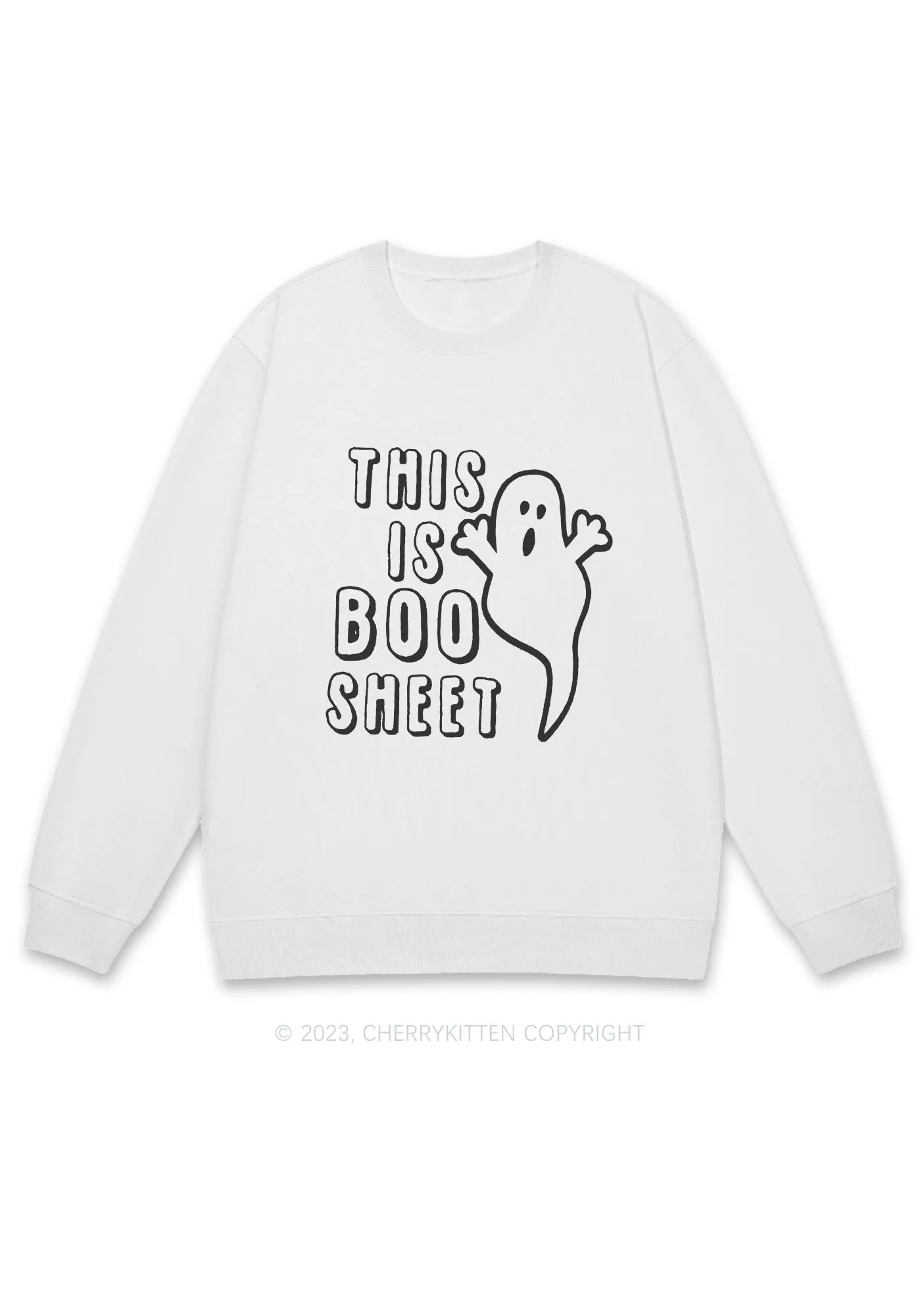 This Is Boo Sheet Ghost Halloween Y2K Sweatshirt Cherrykitten