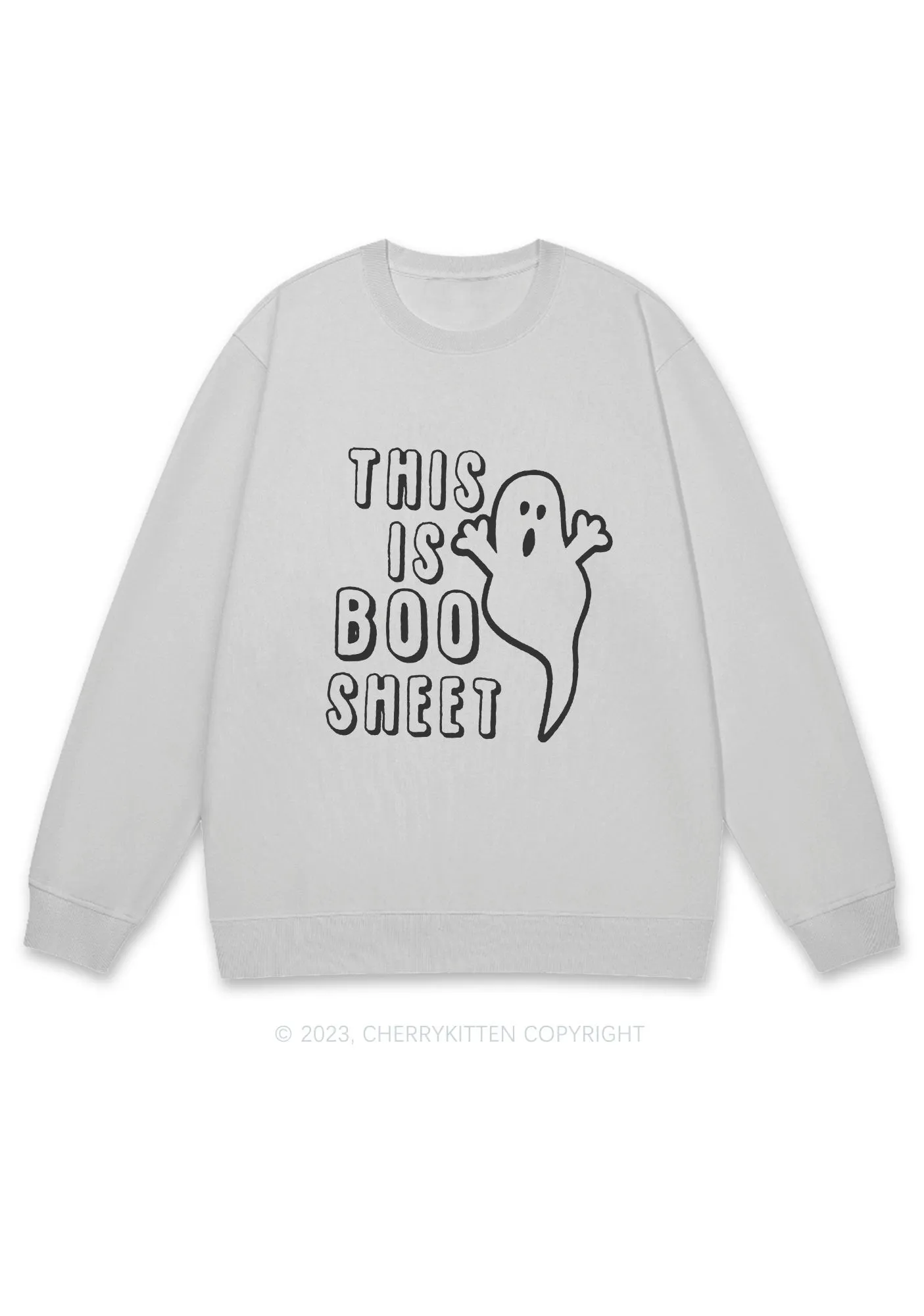 This Is Boo Sheet Ghost Halloween Y2K Sweatshirt Cherrykitten