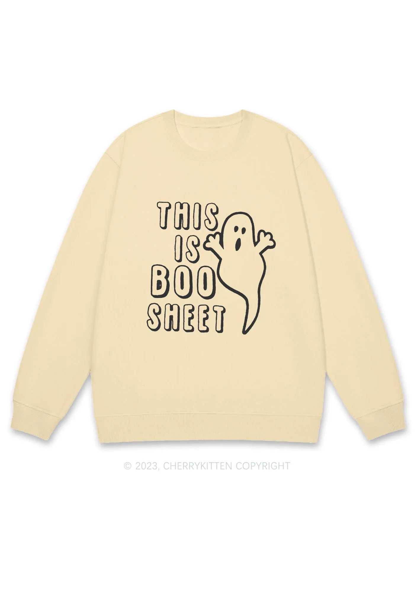 This Is Boo Sheet Ghost Halloween Y2K Sweatshirt Cherrykitten
