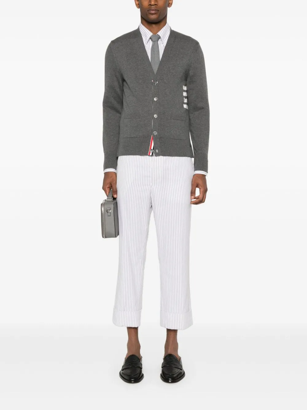 Thom Browne 4 Bar Cotton Cardigan