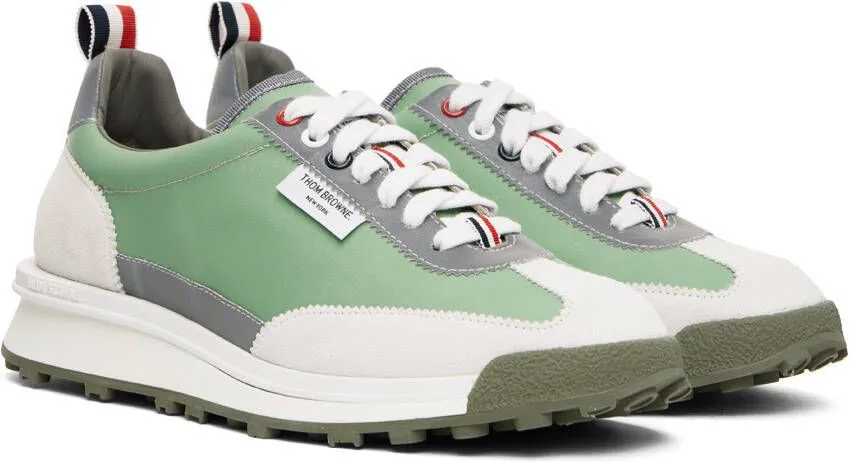 Thom Browne Green Reflective Nylon Tech Sneakers