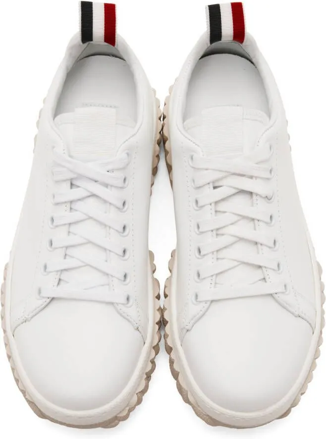 Thom Browne White Court Sneakers