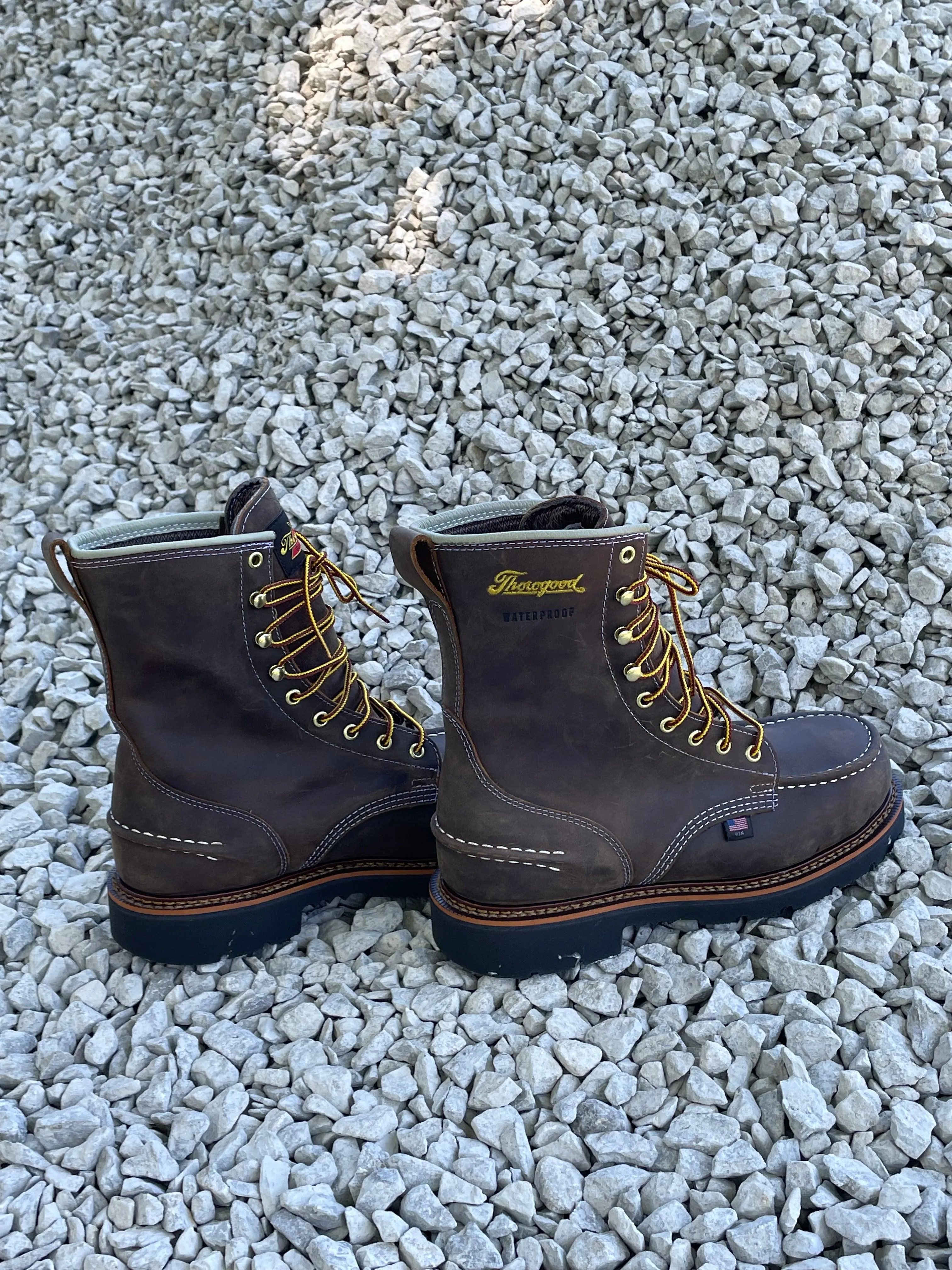 Thorogood Men's MAXWear90  8″ Crazyhorse Waterproof Moc Toe Work Boot 814-3890